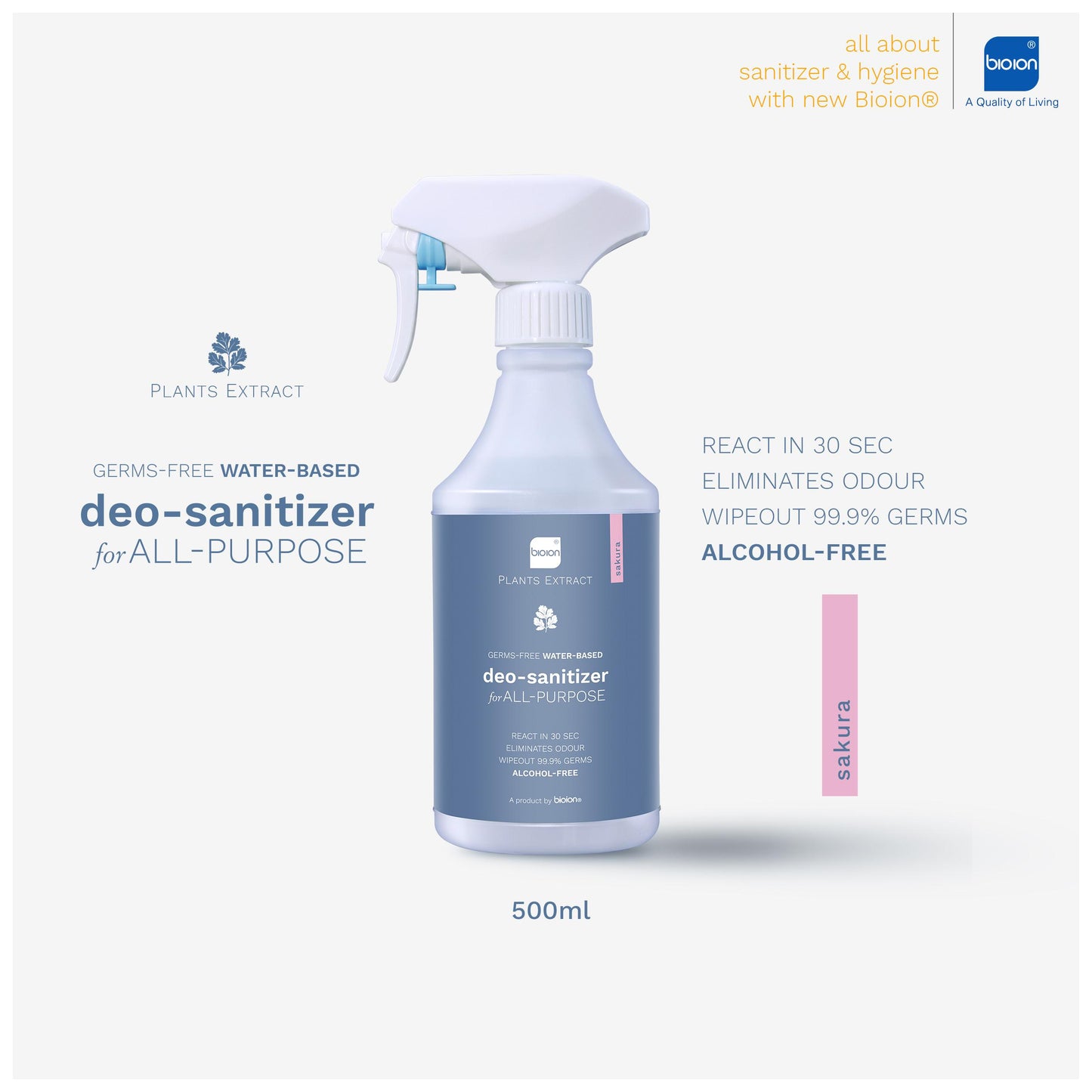 Deo-sanitizer for All Purpose 500ml